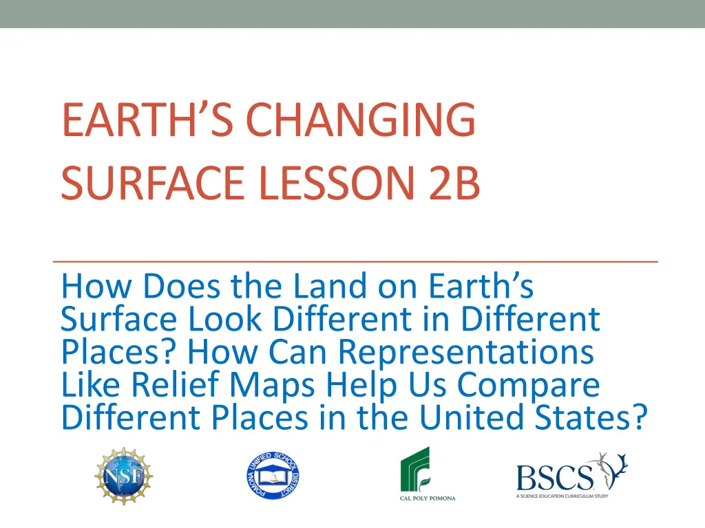 earth s changing surface lesson 2b n.w