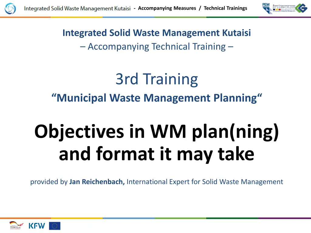 accompanying measures technical trainings n.w