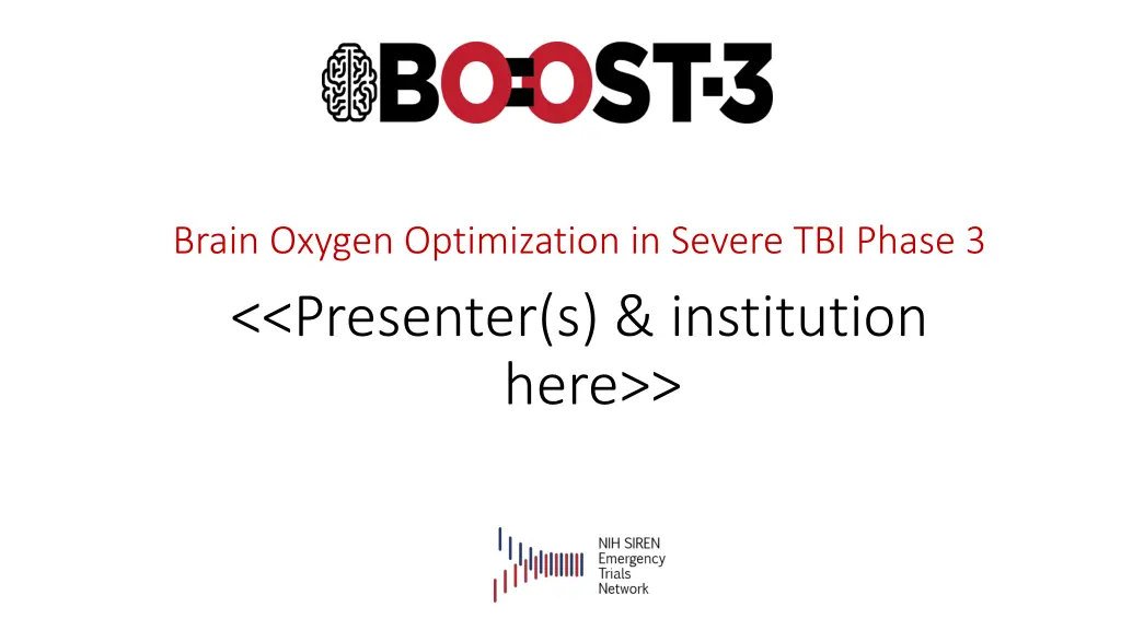 brain oxygen optimization in severe tbi phase n.w