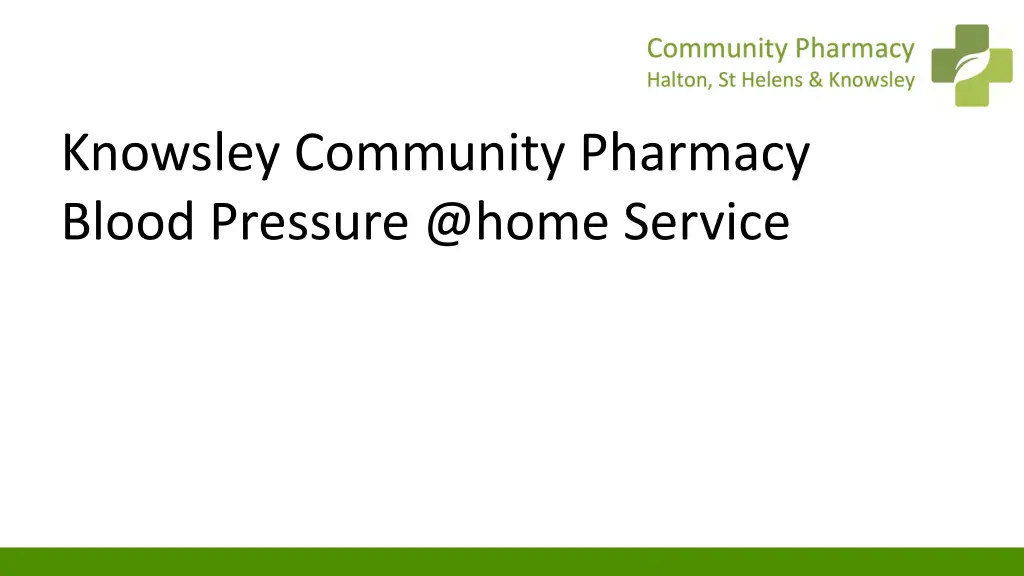 knowsley community pharmacy blood pressure @home n.w