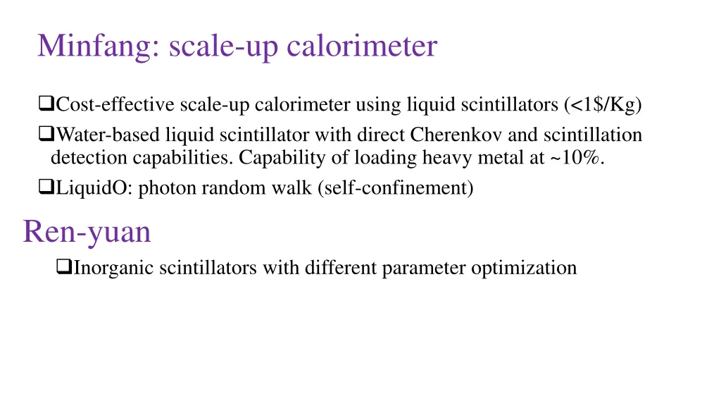 minfang scale up calorimeter n.w