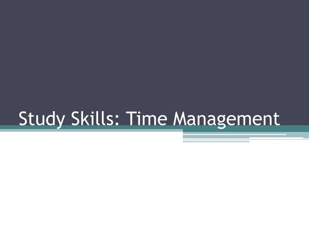 study skills time management n.w