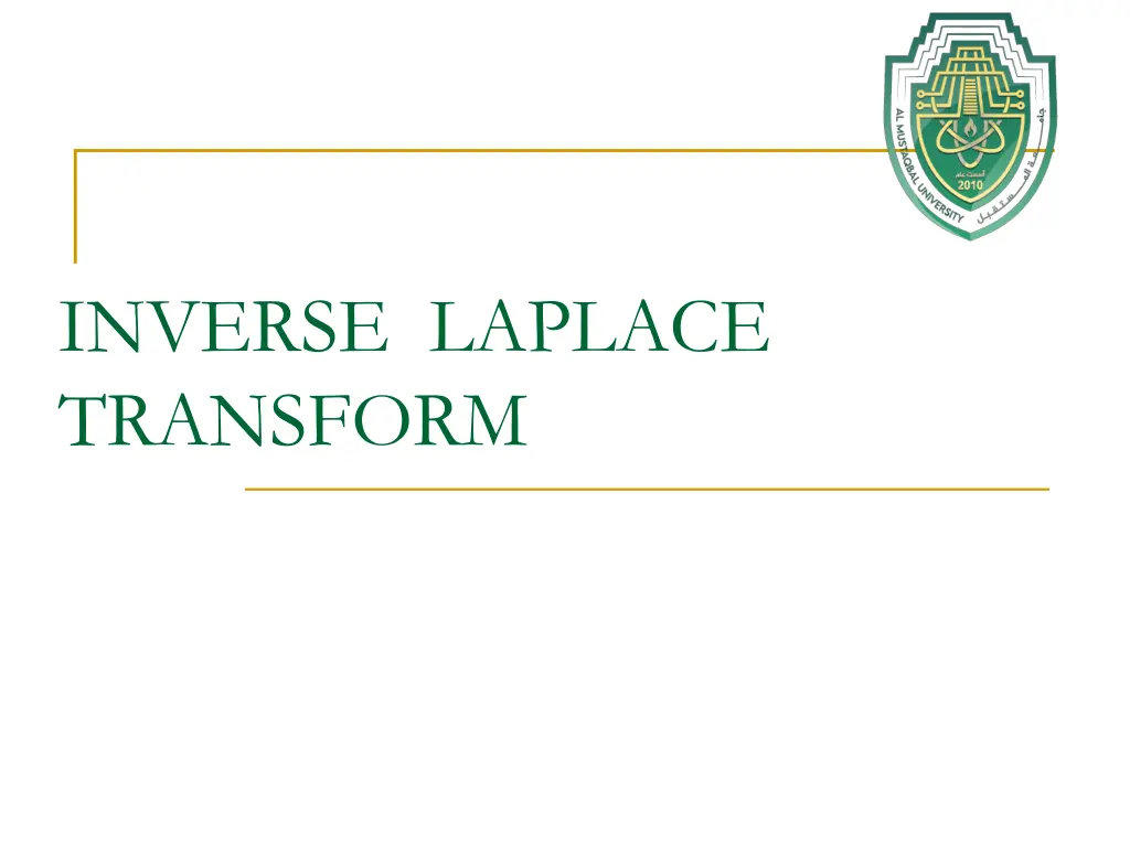 inverse laplace transform n.w