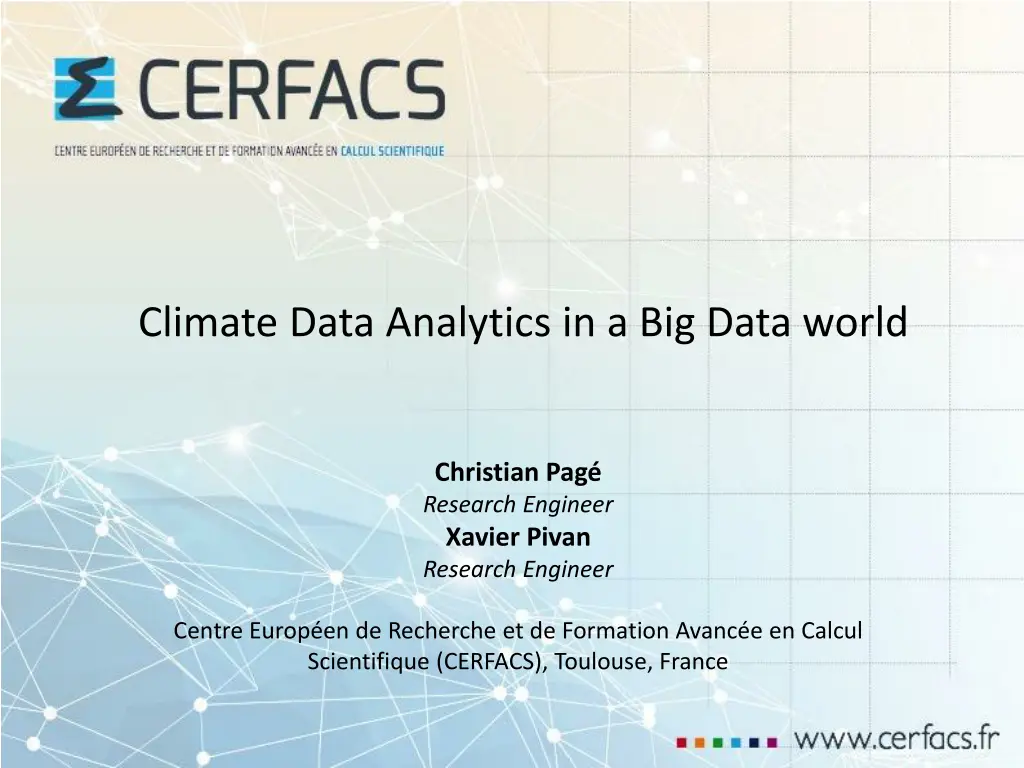 climate data analytics in a big data world n.w