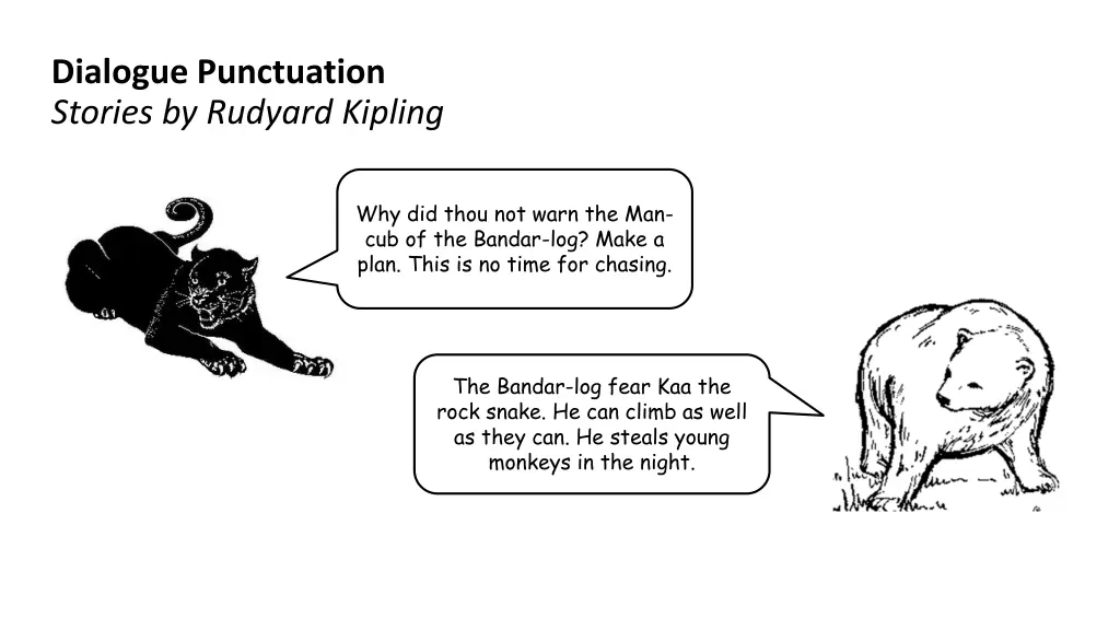 dialogue punctuation stories by rudyard kipling n.w