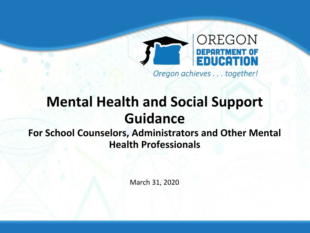 mental health and social support guidance n.w