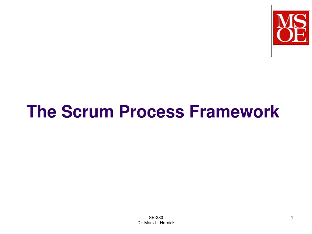 the scrum process framework n.w