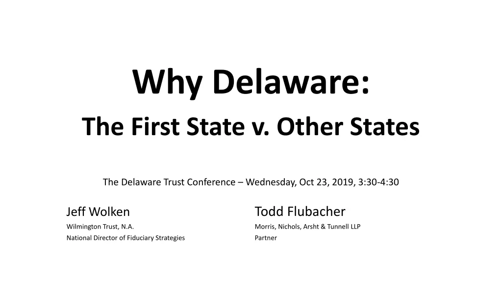 why delaware the first state v other states n.w