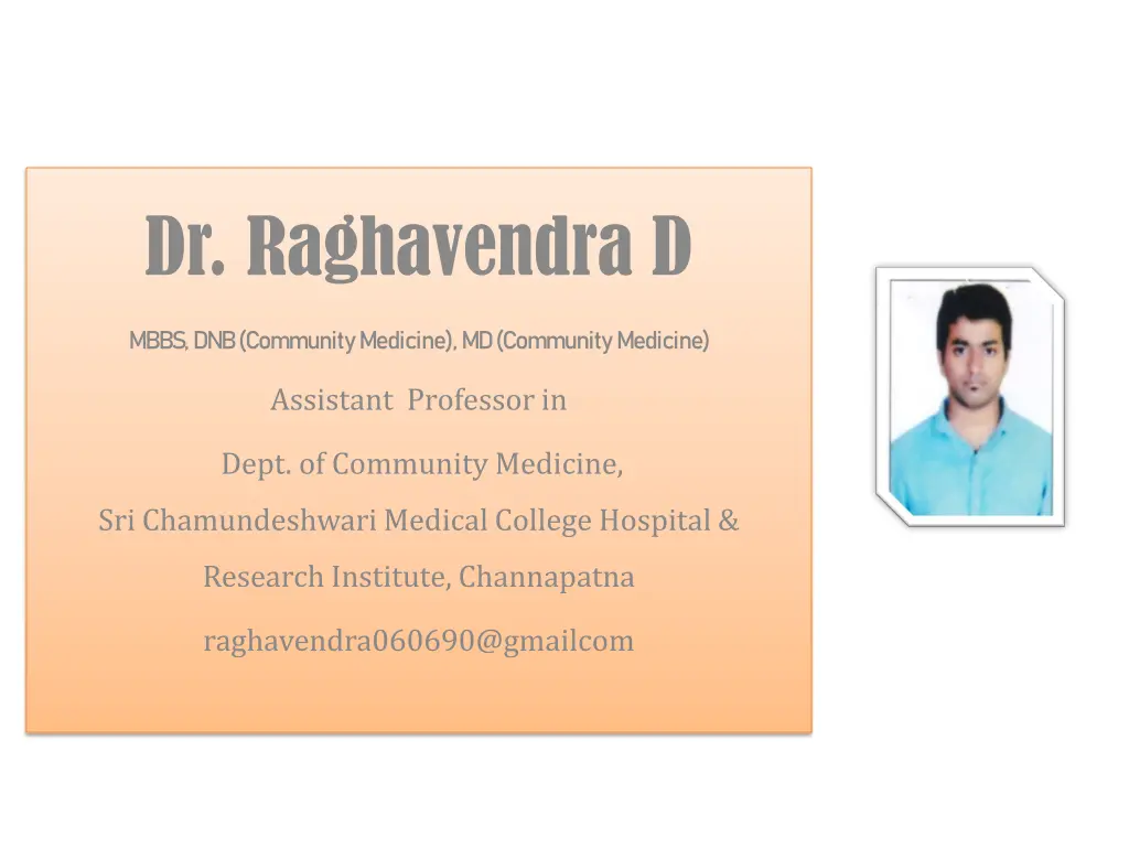 dr raghavendra d n.w