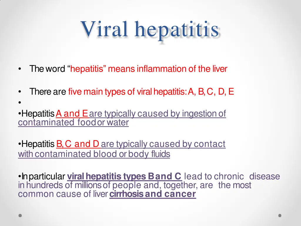 viral hepatitis n.w