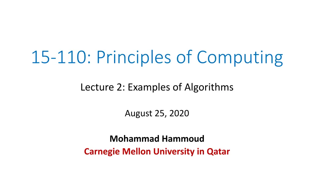 15 110 principles of computing n.w