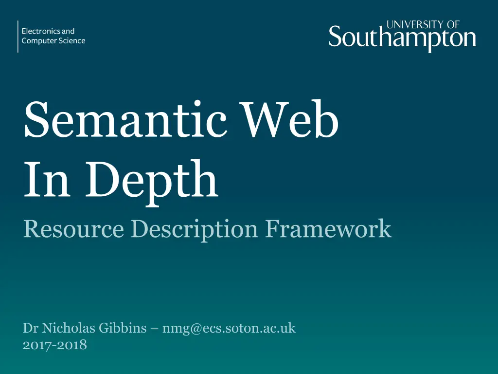 semantic web in depth resource description n.w