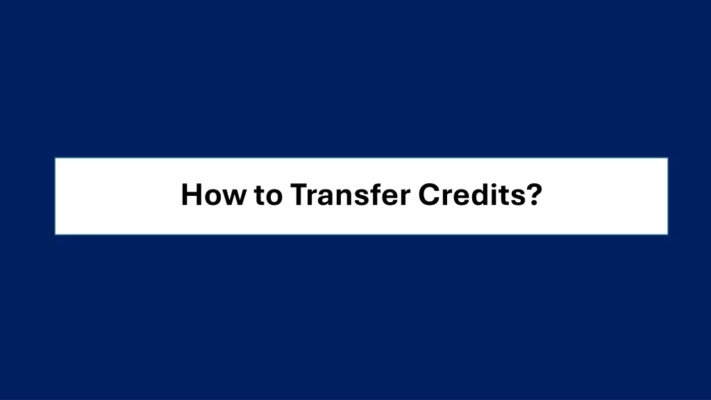 how to transfer credits n.w