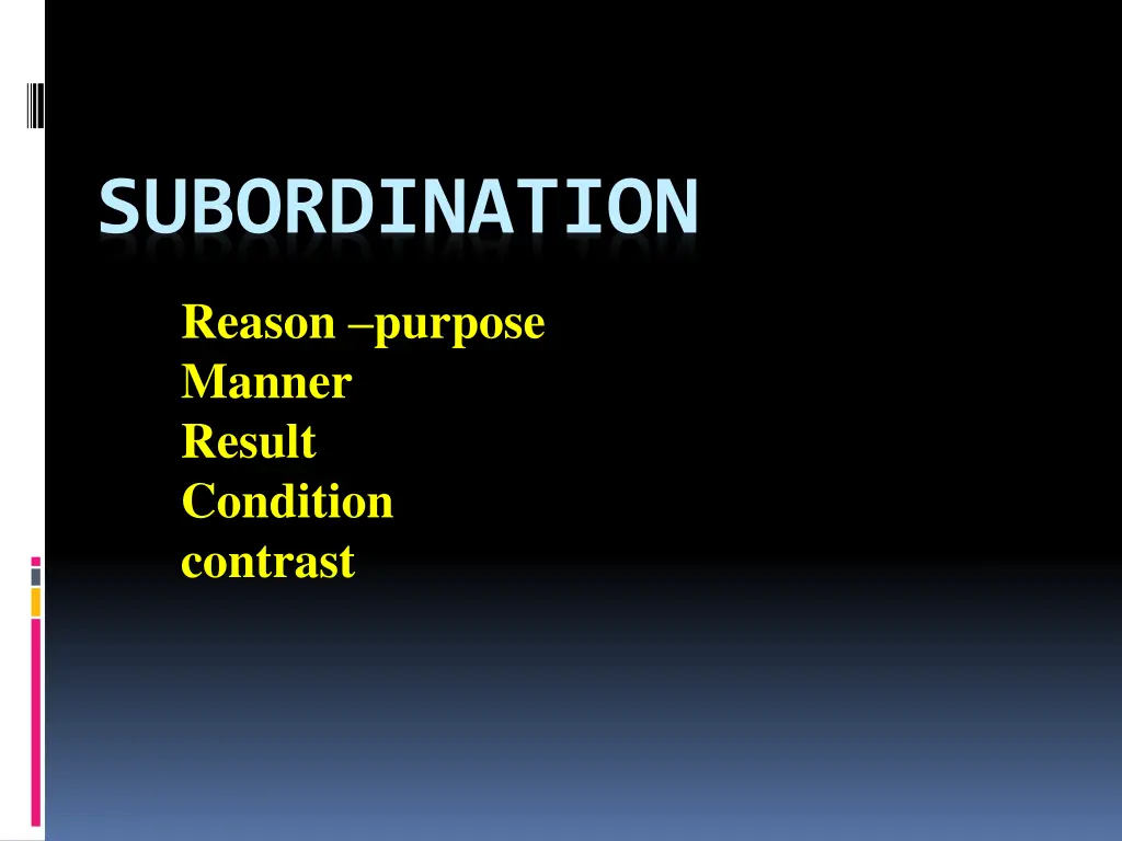 subordination n.w