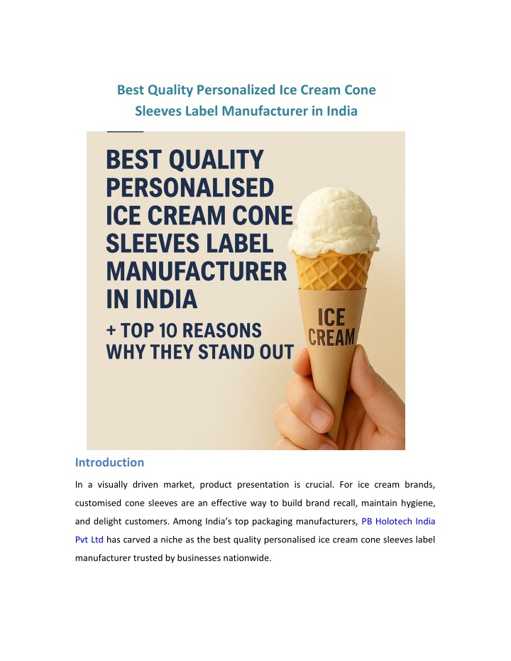 best quality personalized ice cream cone sleeves n.w