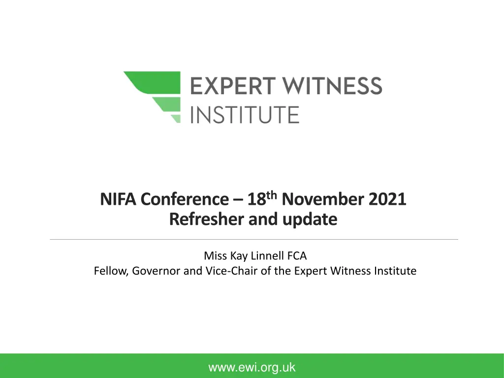 nifa conference 18 th november 2021 refresher n.w