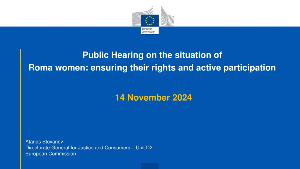 public hearing on the situation of roma women n.w