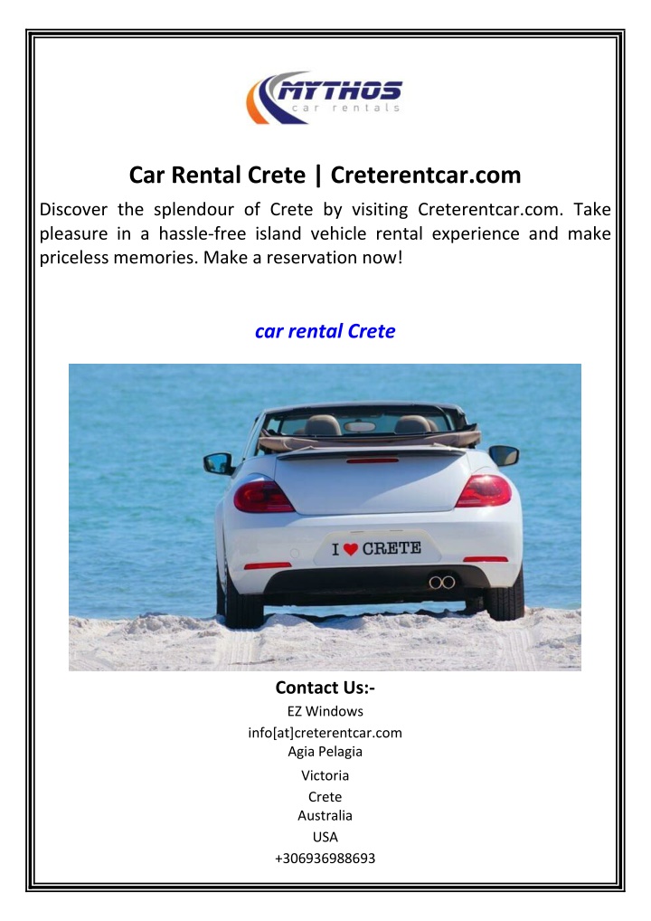 car rental crete creterentcar com n.w