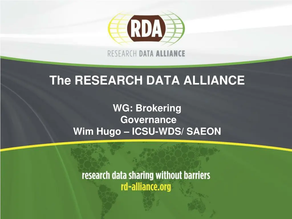 the research data alliance n.w