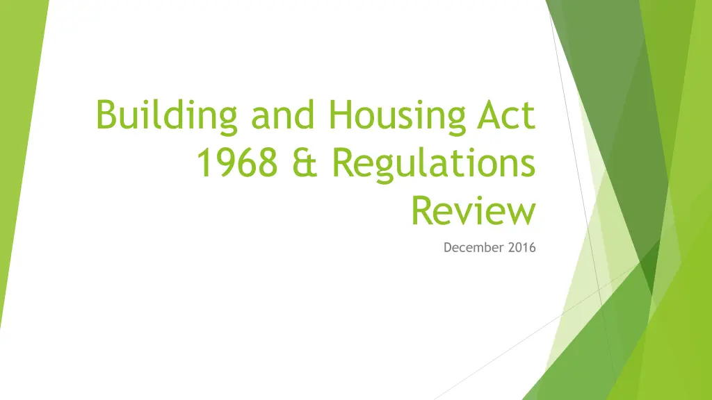 building and housing act 1968 regulations n.w