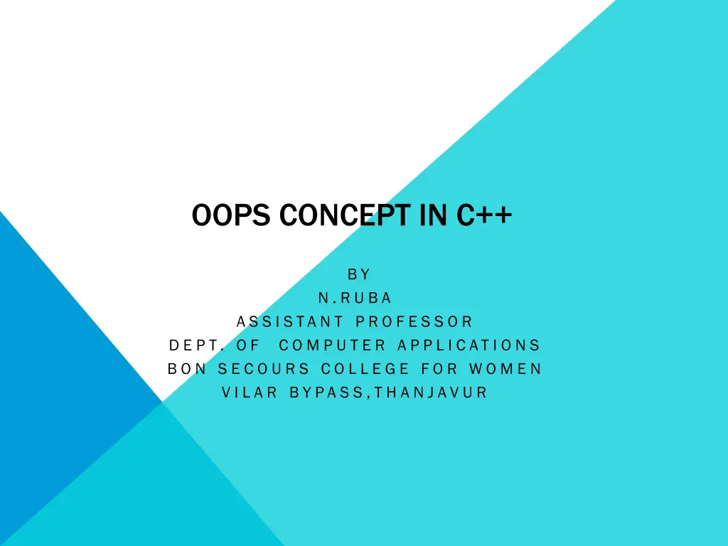 oops concept in c n.w