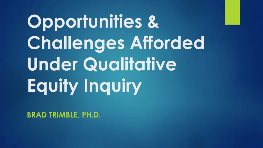 opportunities challenges afforded under n.w