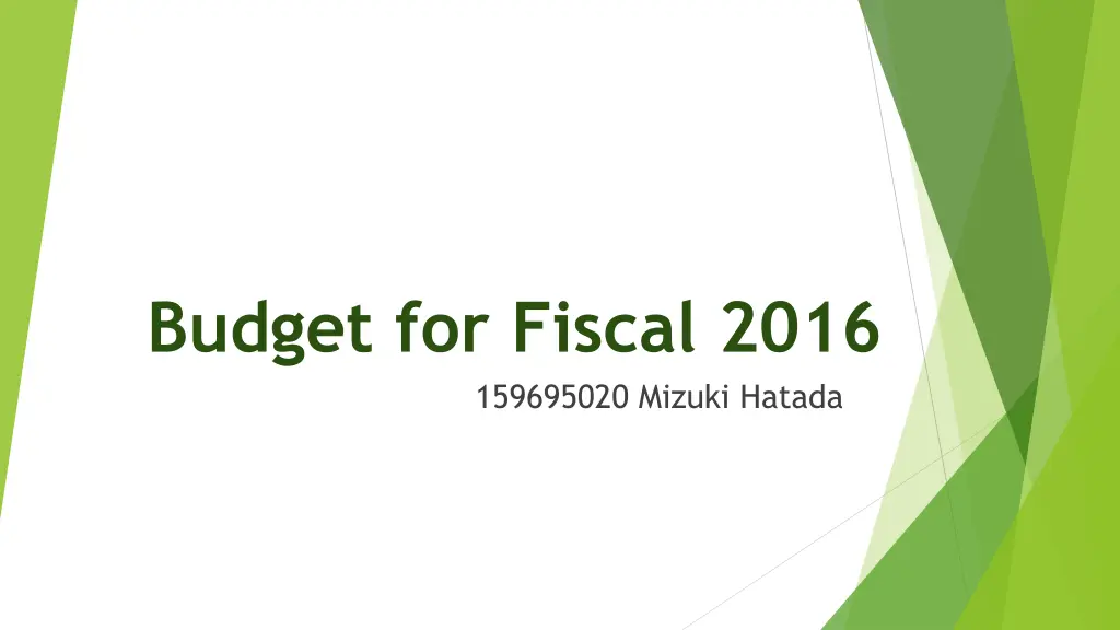 budget for fiscal 2016 159695020 mizuki hatada n.w
