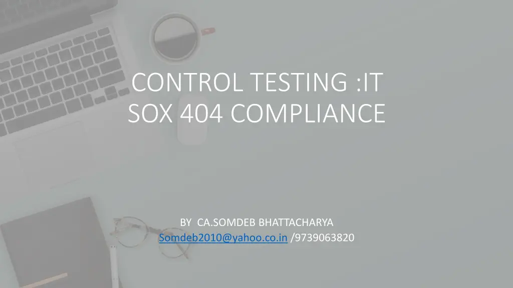 control testing it sox 404 compliance n.w
