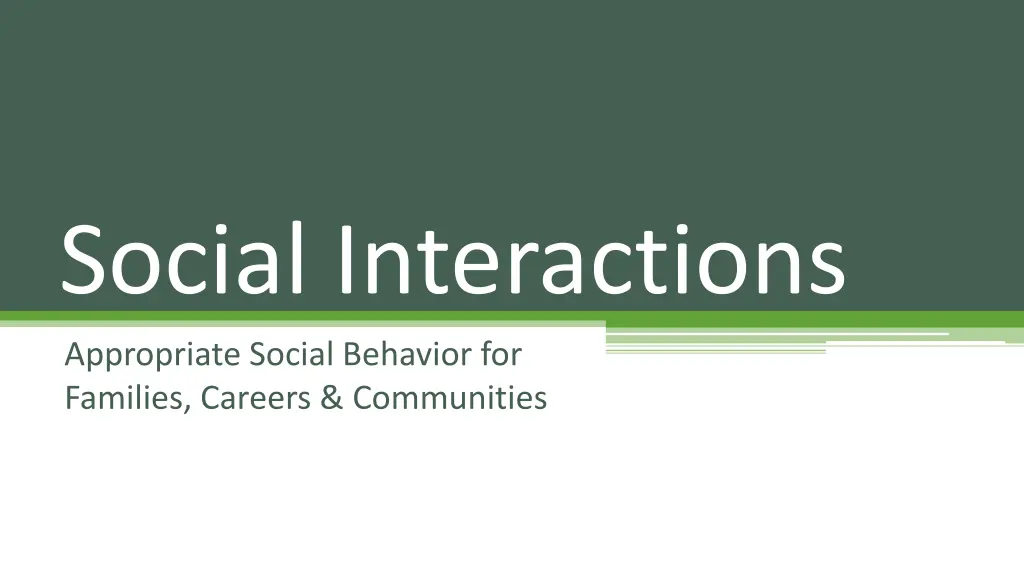 social interactions n.w