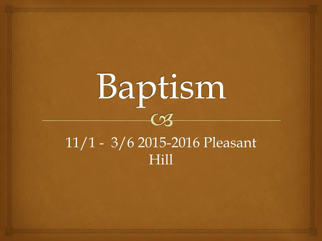 baptism n.w