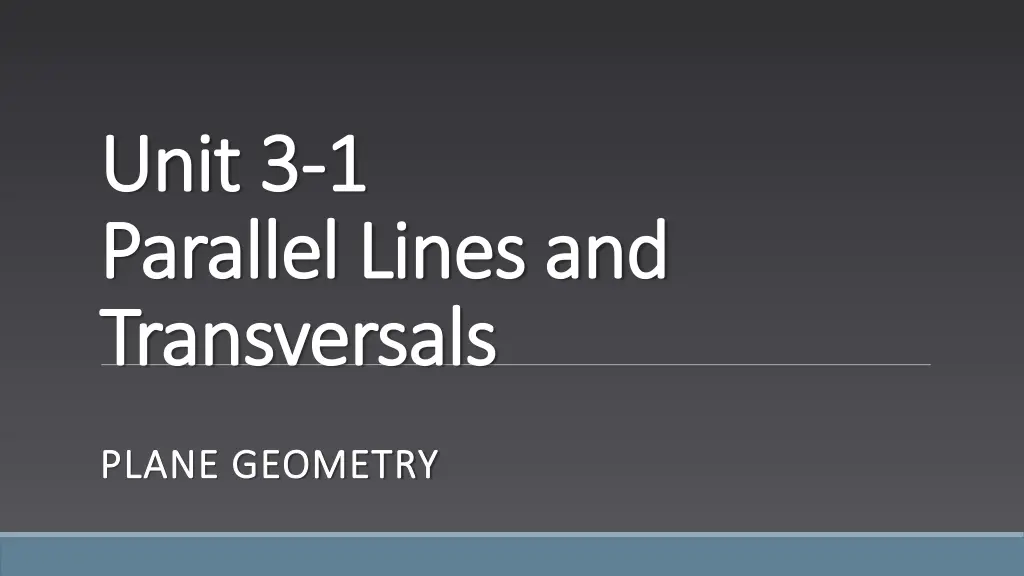 unit 3 unit 3 1 1 parallel lines and parallel n.w