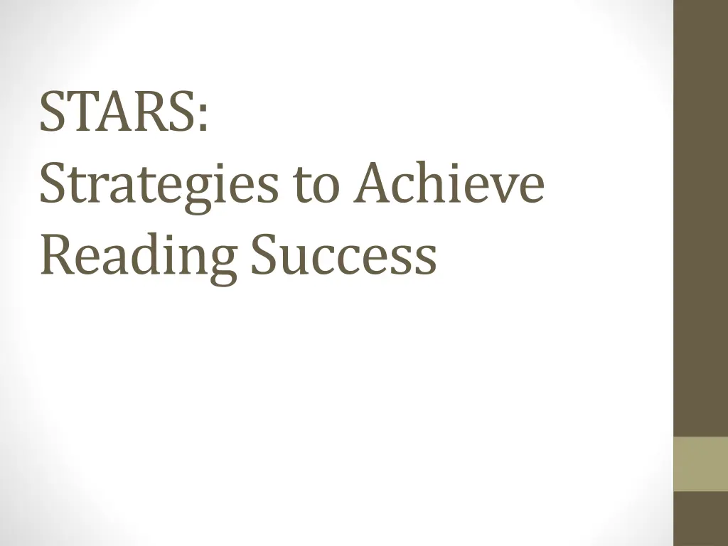 stars strategies to achieve reading success n.w