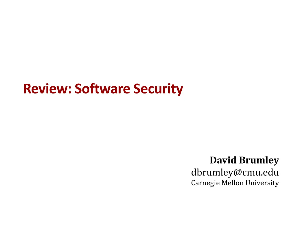 review software security n.w