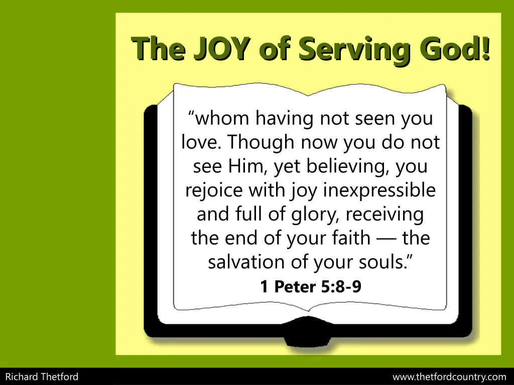 the joy of serving god n.w