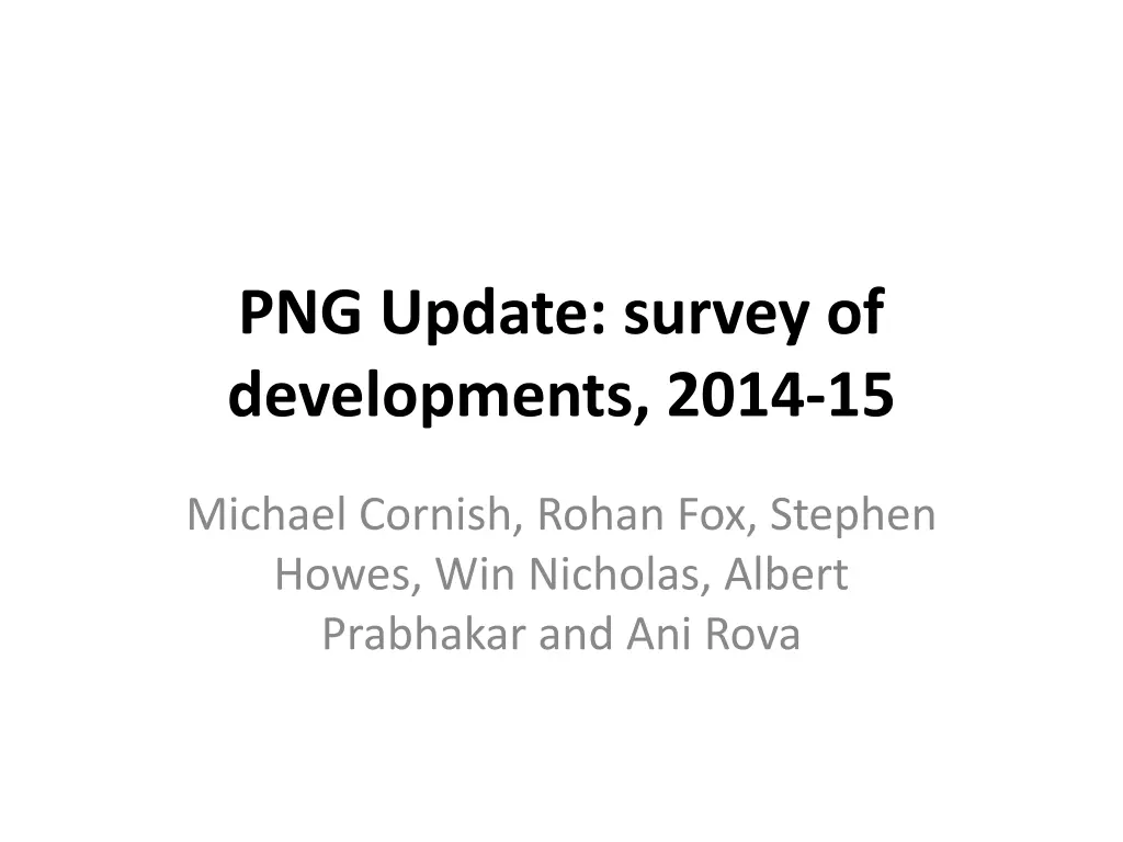png update survey of developments 2014 15 n.w