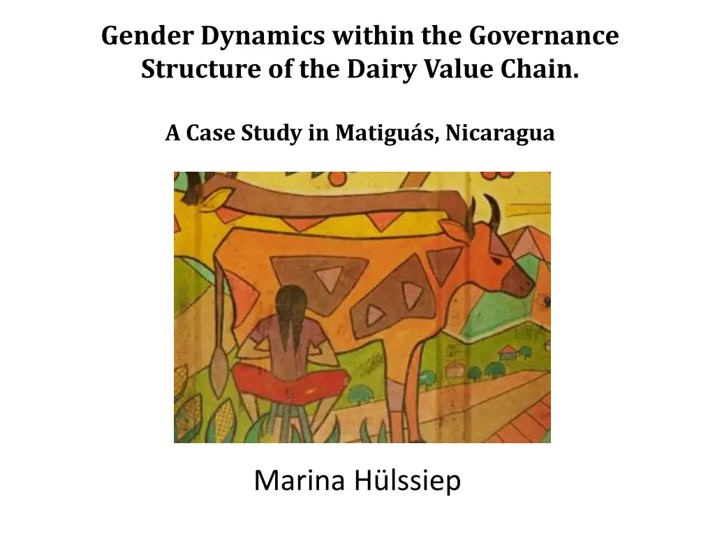 gender dynamics within the governance structure n.w