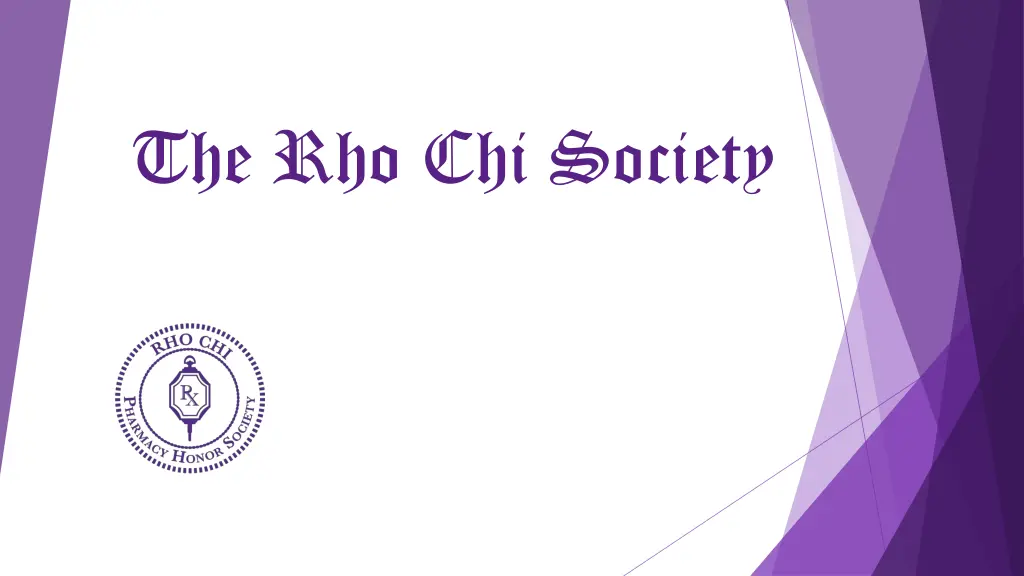the rho chi society n.w