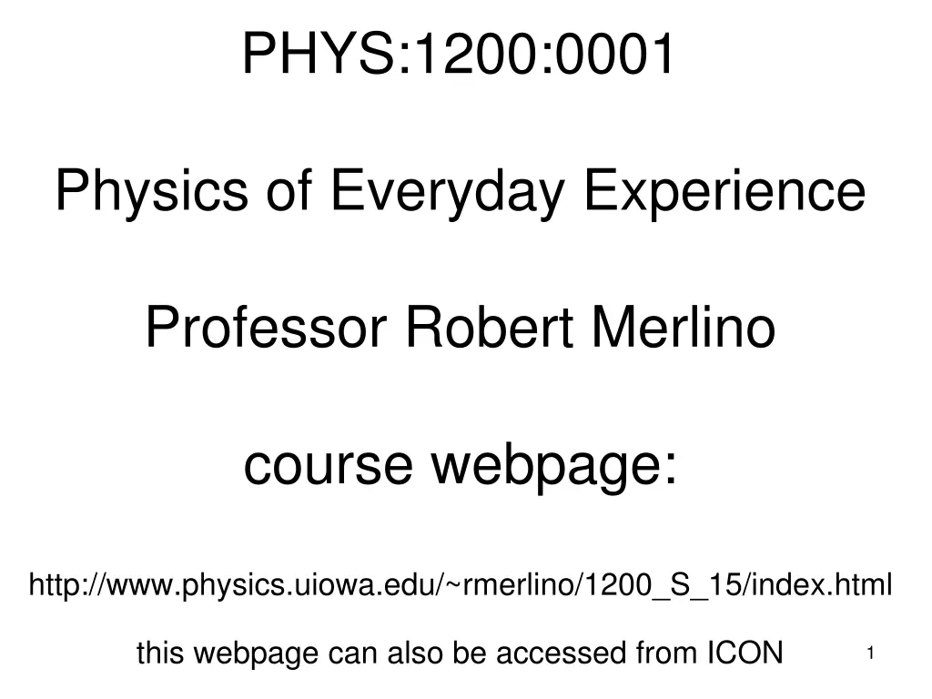 phys 1200 0001 n.w