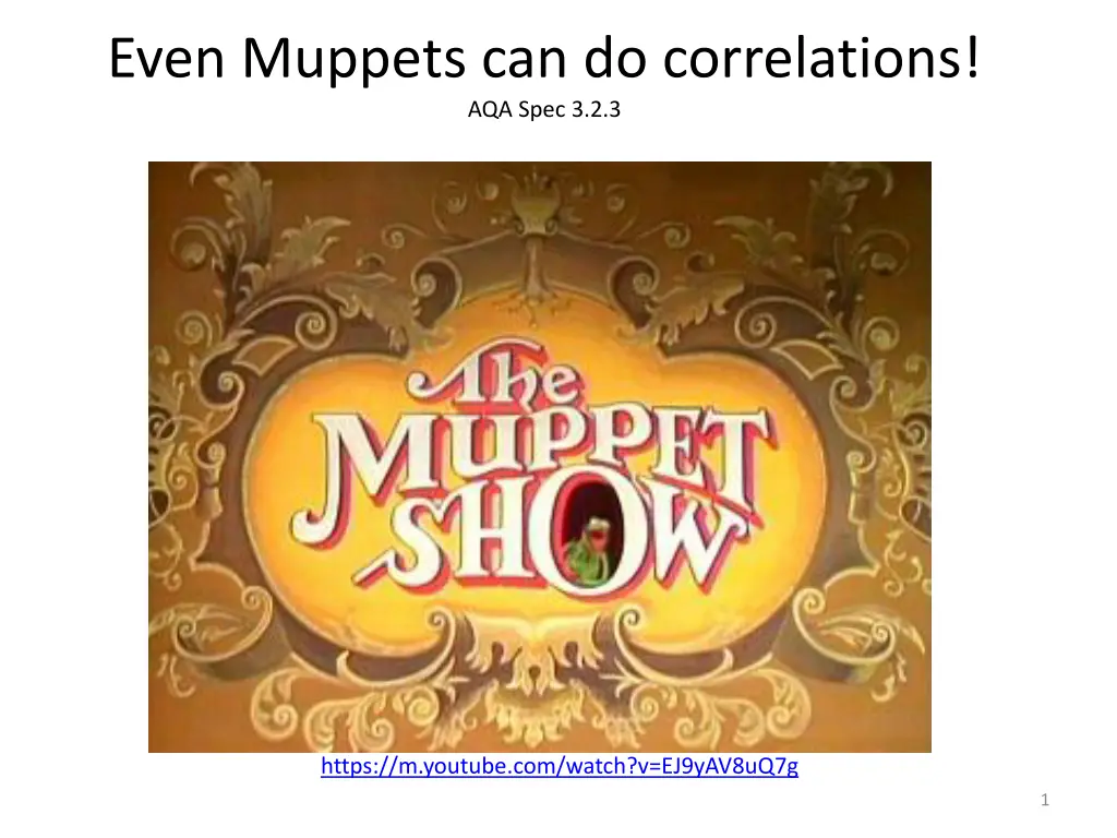 even muppets can do correlations aqa spec 3 2 3 n.w