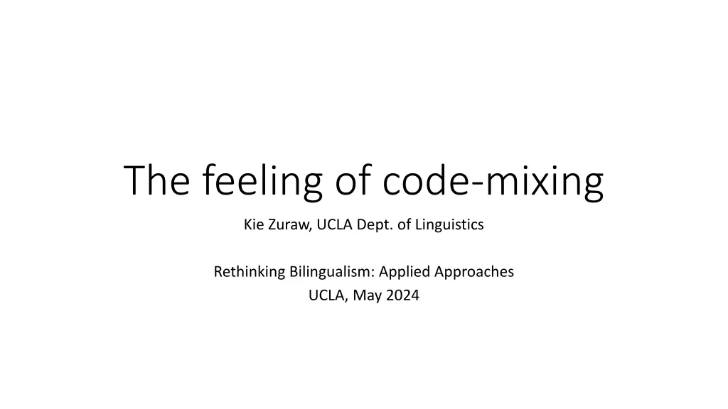 the feeling of code mixing n.w