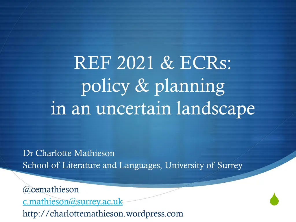 ref 2021 ecrs policy planning in an uncertain n.w