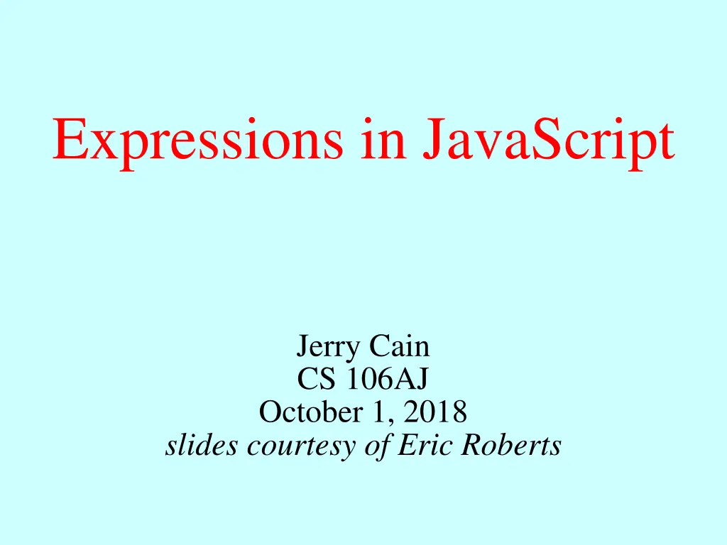 expressions in javascript n.w