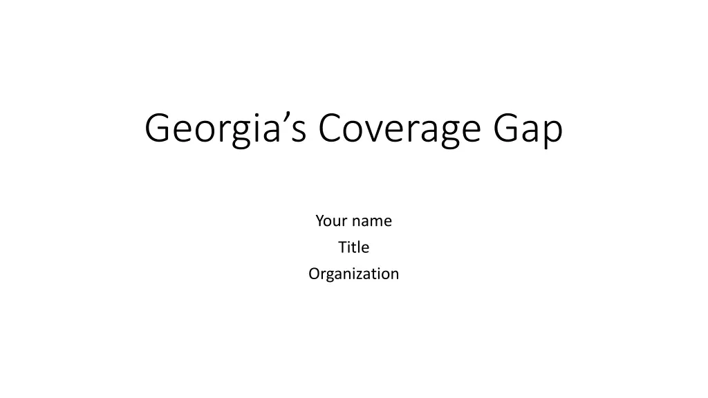 georgia s coverage gap n.w