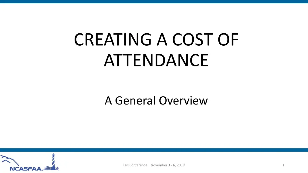 creating a cost of attendance n.w