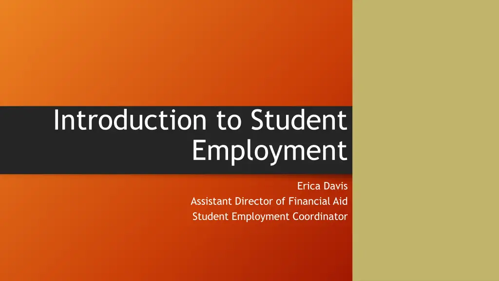 introduction to student employment n.w