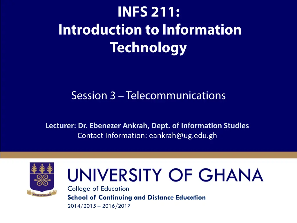lecturer dr ebenezer ankrah dept of information n.w