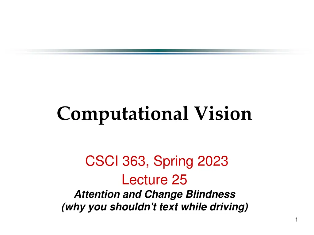 computational vision n.w