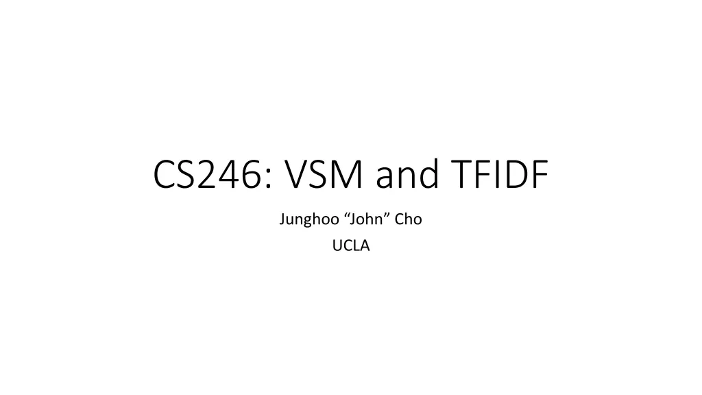cs246 vsm and tfidf n.w