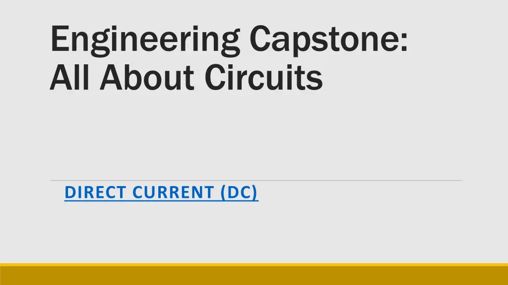 engineering capstone all about circuits n.w