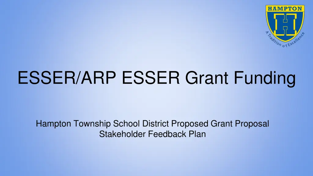 esser arp esser grant funding n.w